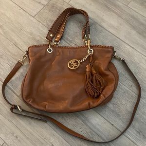 Michael Kors tan tassel bag